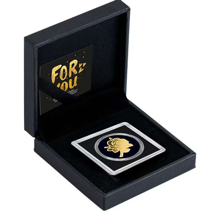 ROSE 1/1000 Oz Gold Coin 3000 Francs Chad 2023 Prooflike