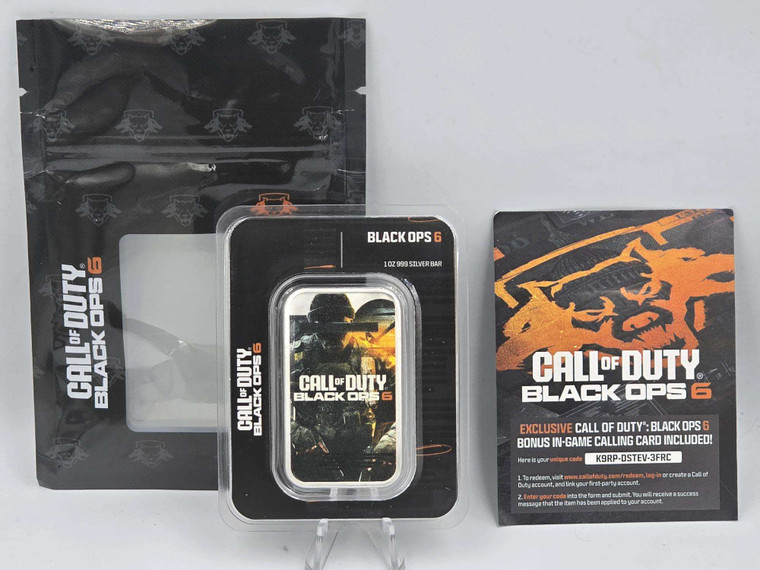 CALL OF DUTY Black Ops 6 Silver 1 Oz Bar 2024