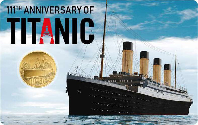TITANIC 111th Anniversary 1/1000 Oz Gold Coin Chad