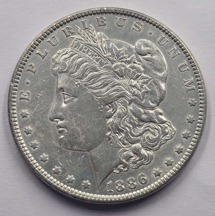 USA MORGAN SILVER DOLLAR COIN 1886 USA MORGAN SILVER DOLLAR COIN 1886
