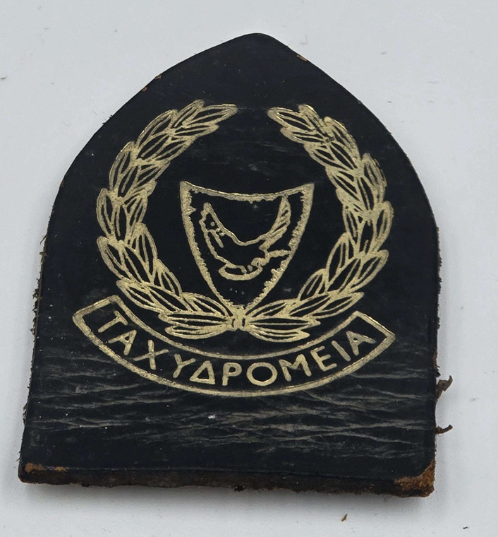 Cyprus Post Officer 60s Vintage Uniform Sign