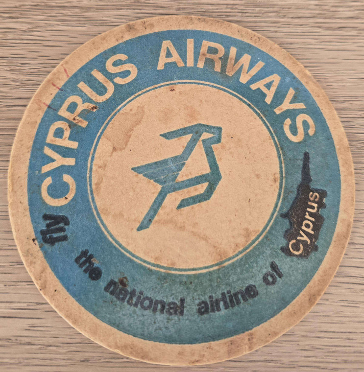 Cyprus Airways Vintage Rare Advertising coaster