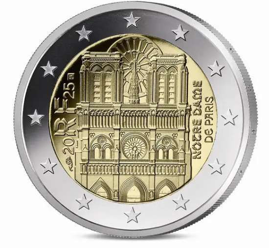 France 2025 Notre-Dame de Paris 2 Euro BU in coin capsule