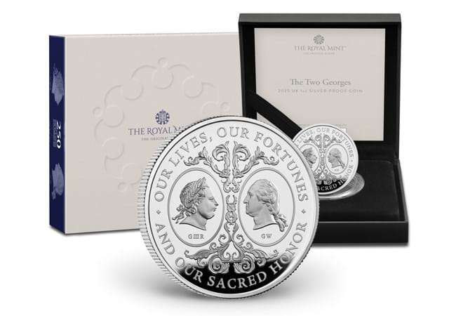 UK 2025 The Two Georges £2 Silver Proof coin