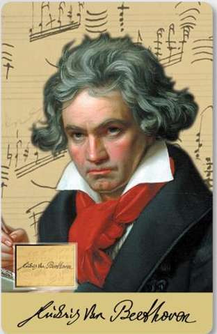 Beethoven Classical Composer 1/1000 Oz Gold Coin card