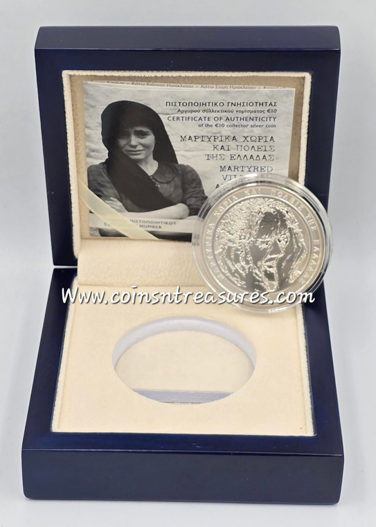GREECE 2024 MARTYRED VILLAGES AND TOWNS SILVER PROOF COIN