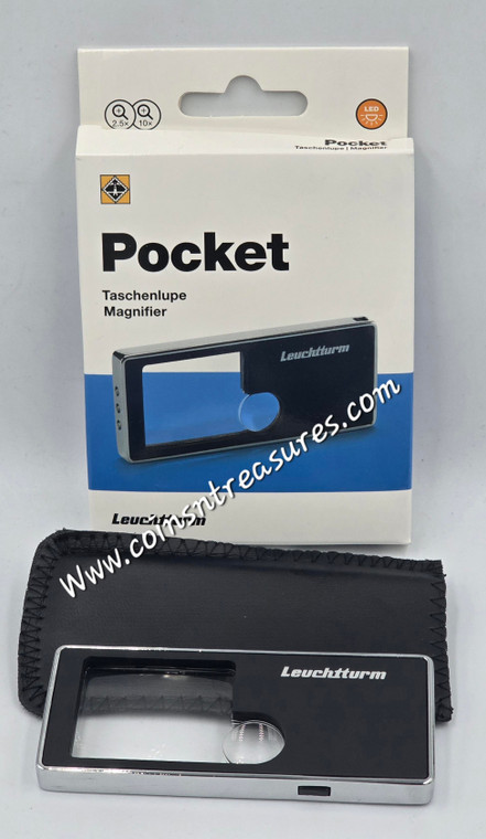 POCKET Magnifier 2.5 x magnification 10 x with light