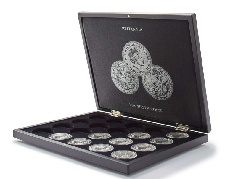 Volterra Presentation case for 20 silver coins Britannia in capsules