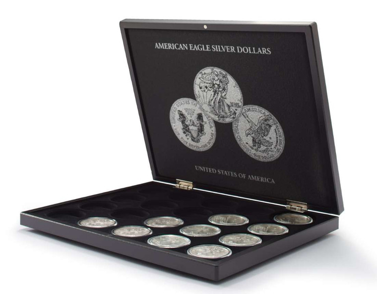 Volterra Presentation case for 20 silver coins American Eagle in capsules