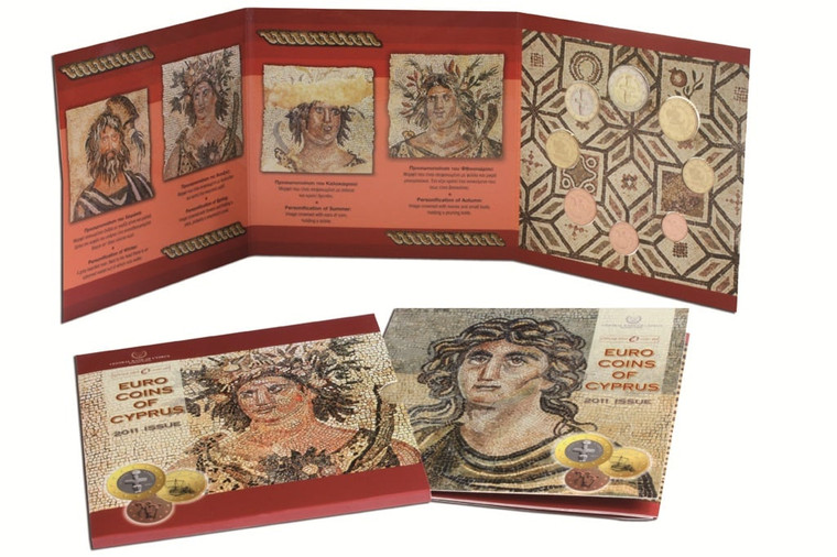 CYPRUS 2011 COMPLETE YEAR EURO SET IN OFFICIAL COIN BLISTER