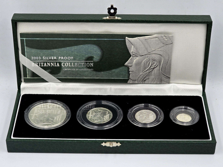 UK 2003 Britannia Four Coin Silver Proof Set
