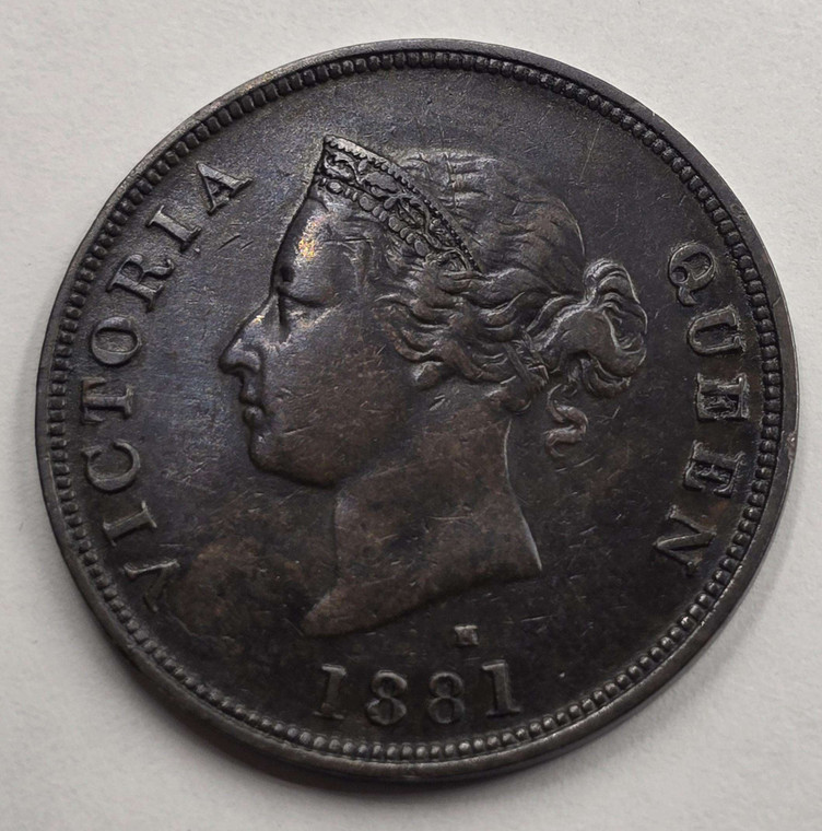 CYPRUS 1/2 PIASTRE 1881 H COIN IN EXF CONDITION