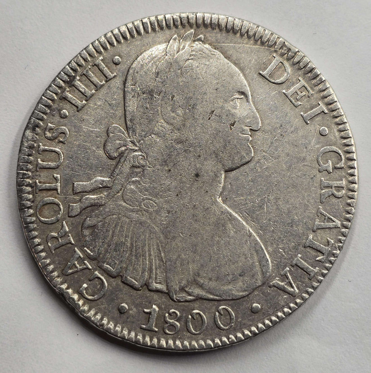 MEXICO 8 REALES SILVER COIN CAROLUS IIII 1800