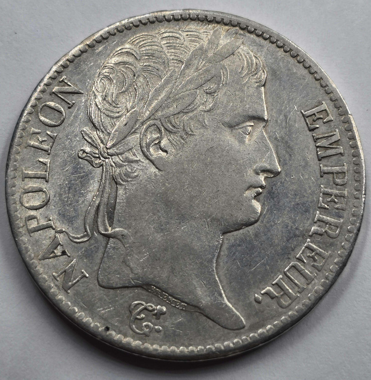 France Napoleon Bonaparte Silver 5 Francs coin 1812 TOP
