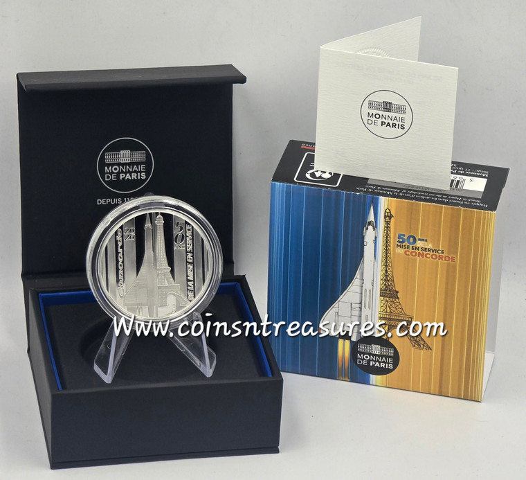 France 2026 50th anniversary of Concorde Proof Silver Coin .999
