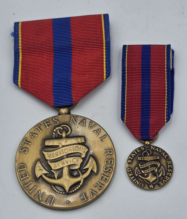 United States Naval Reserve Meritorious Service Medal with Miniature 1962