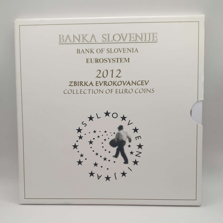 SLOVENIA 2012 COMPLETE YEAR EURO SET IN OFFICIAL COIN BLISTER + 3 EURO