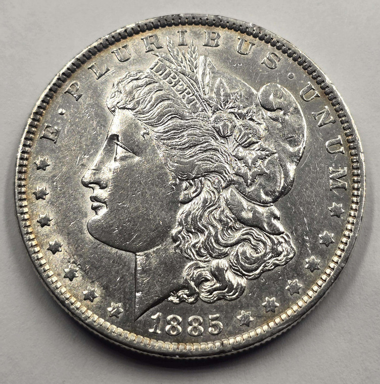 US AMERICA MORGAN SILVER DOLLAR COIN 1885 AU