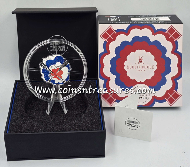 France 2026 Moulin Rouge Colored Shaped silver Proof coin