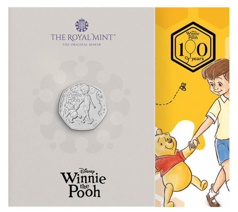 Winnie the Pooh Loyalty 2026 UK 50p BU Coin in Blister