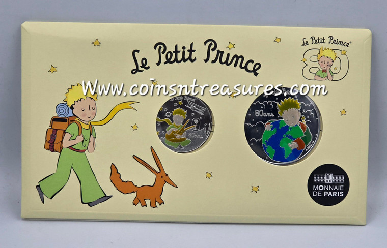 France The Little Prince Duo cardlet 10€ & 50€ silver coins 2026