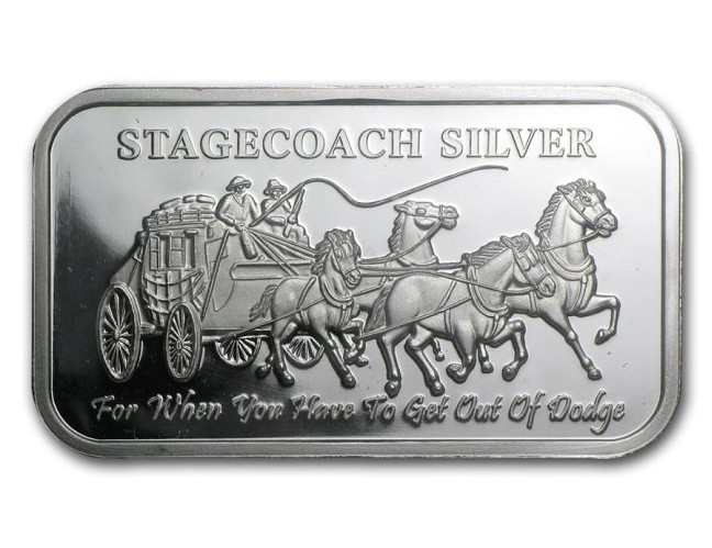 Stagecoach Fractional 1oz .999 4 x 1/4 oz Fine Silver Bar