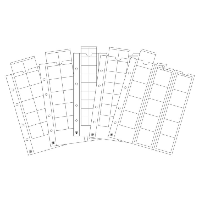 Optima coin sheets mixed with pocket each 42, 27, 20 and 2x 34mm