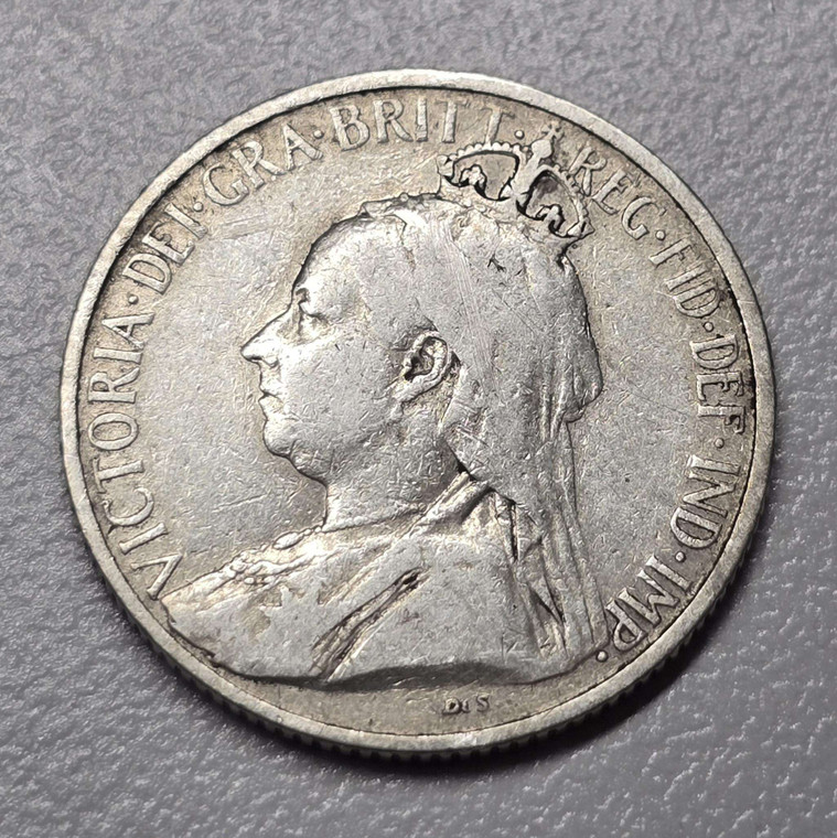 CYPRUS 9 PIASTRE SILVER COIN QUEEN VICTORIA 1901