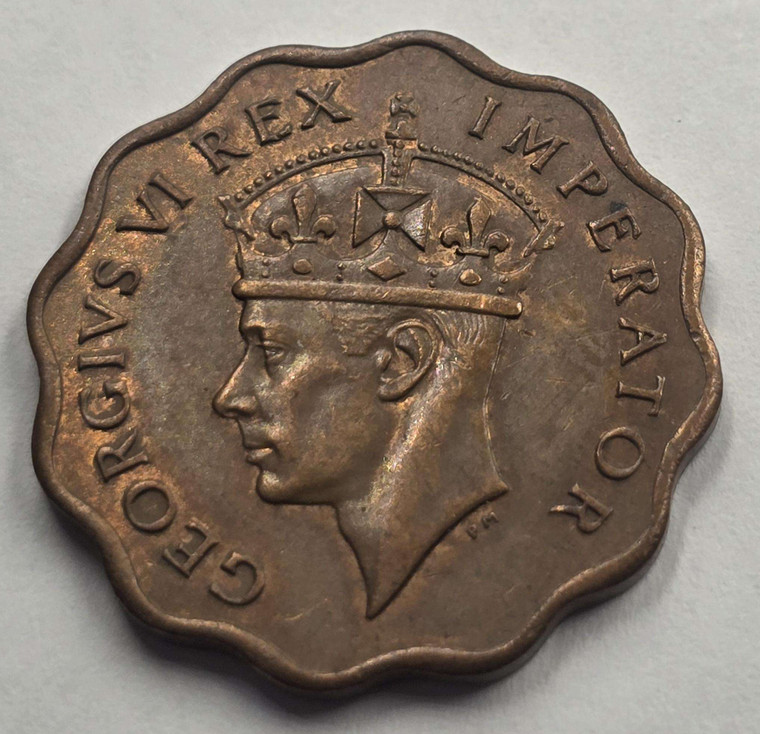 CYPRUS 1 PIASTRE 1944 COIN OF KGVI RED AU-UNC