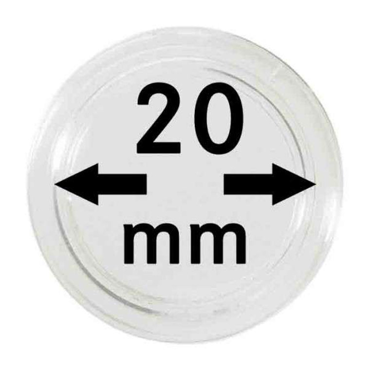 Generic Coin capsules for coins Ø 20 mm - Pack of 10
