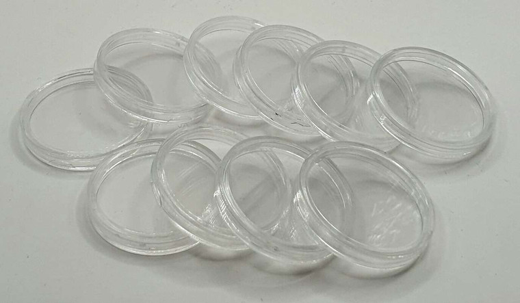 Generic round Coin capsules for coins Ø 24 mm - Pack of 10