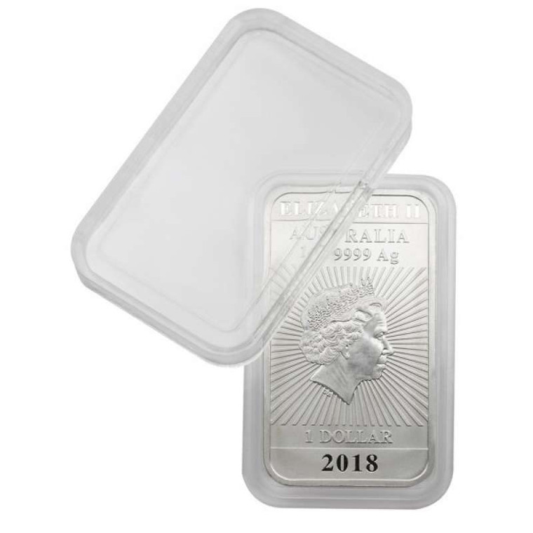 Rectangular Coin Capsules for 1 oz Perth Mint silver bar - (10 PIECES )