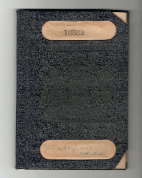 CYPRUS 1947 BRITISH ADMINISTRATION OFFICIAL PASSPORT - TRAVEL DOCUMENT