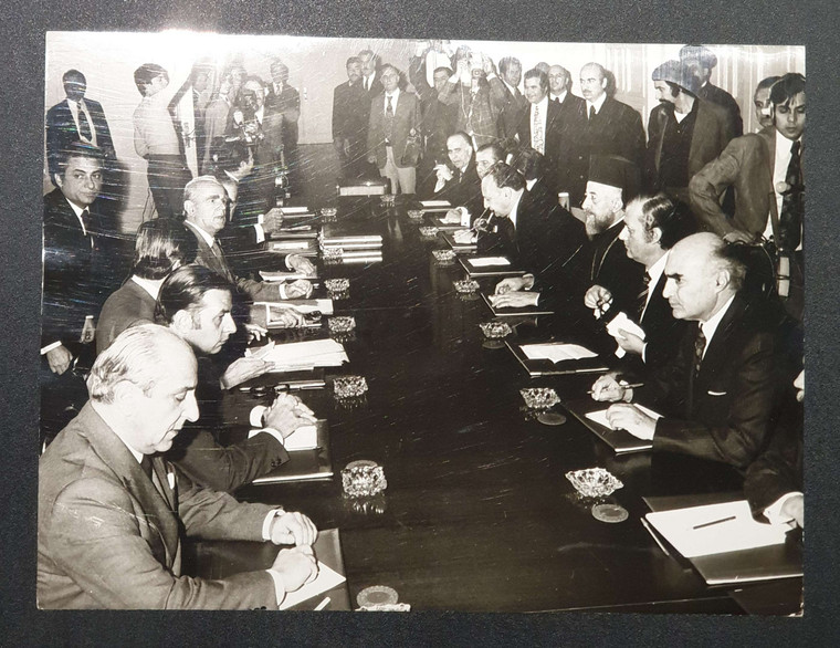 GREECE & CYPRUS National Council meeting regarding Cyprus invasion ORIGINAL PHOTO 1974