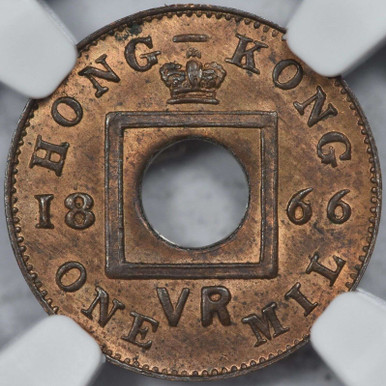 HONG-KONG-1866-1-MIL-QUEEN-