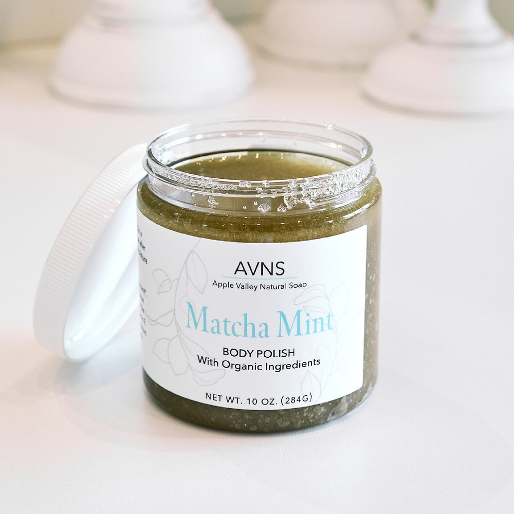 Matcha Mint Body Polish by Apple Valley Natural Soap