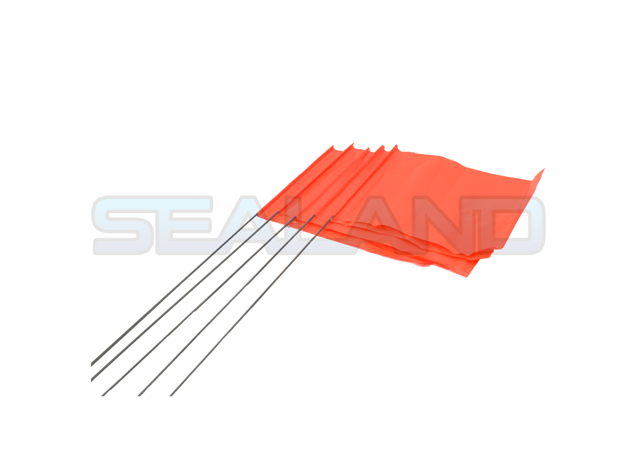 Zozen 100 Pack Orange PVC Marker Flags, 38 X 10 X 13 Cm, Triangular, Pole Mount, Ideal For Construction, Landscaping, Pet Training, Utility Construction