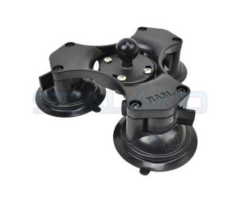 RAM Triple Suction Mount with 1" Ball