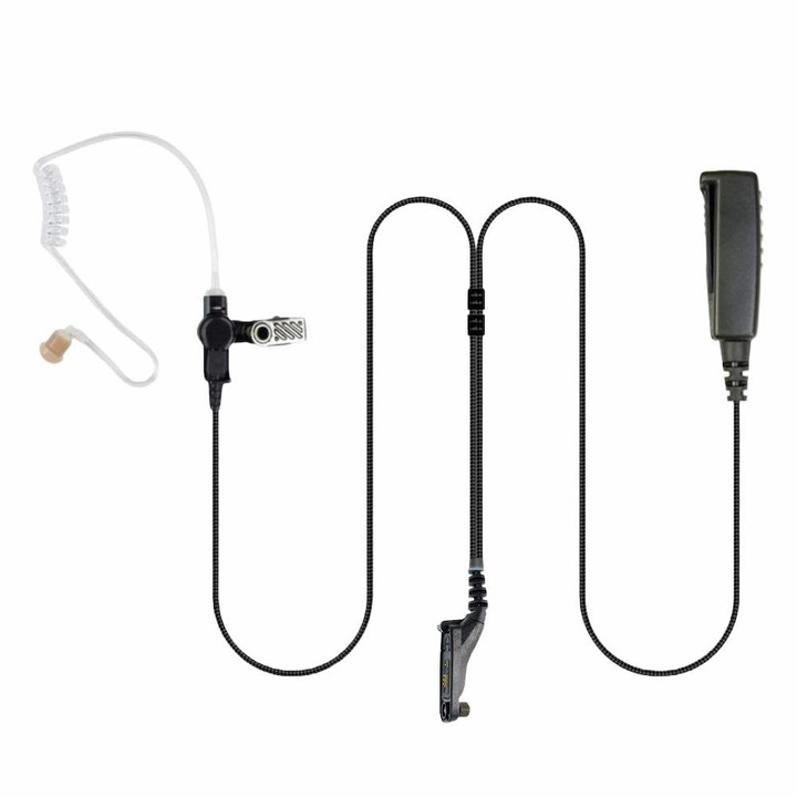 2-Wire Surveillance Kit Earpiece with Braided Fiber Cabling For Motorola [XPR6350 XPR6550 XPR7550] (2Wire-BF-M7)