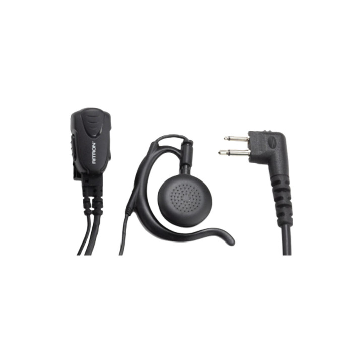 Ritron RHD-16X Ear Loop Earpiece With PTT and In-Line Microphone [PR-1317DMR PR-4047DMR] (RHD-16X)