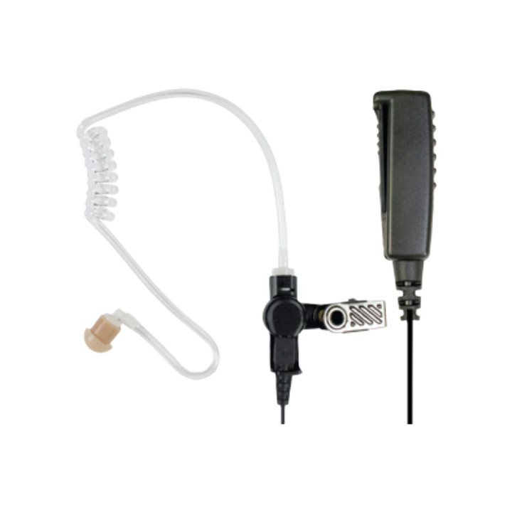 Pryme 2-Wire Braided Fiber Surveillance Kit With Lapel Microphone and Quick Disconnect [TC-508 TC-518 TC-610 TC-700 PD502i PD562i] (SPM-2300-H3BFQD)