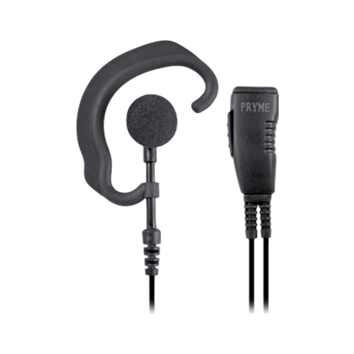 Pryme Medium Duty G-Hook Earpiece With Lapel Microphone [F3021 F4021 F1000 F2000 F14 F24] (SPM-330sEB)