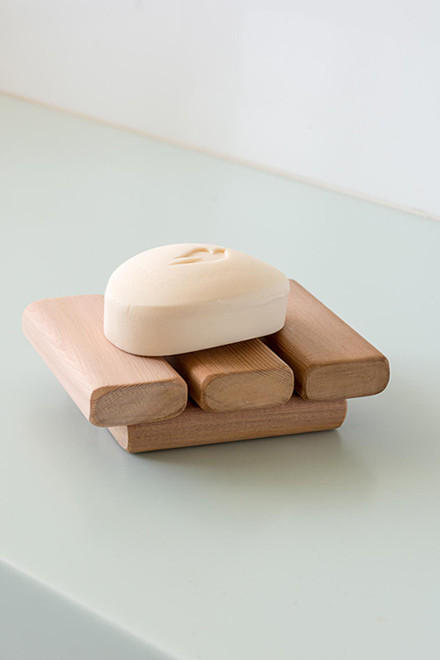 A wooden soap dish to match my cedar bath mat or caddy Cedar Magic