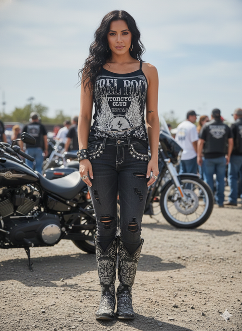 OSBC LACE BACK PRINTED TANK 