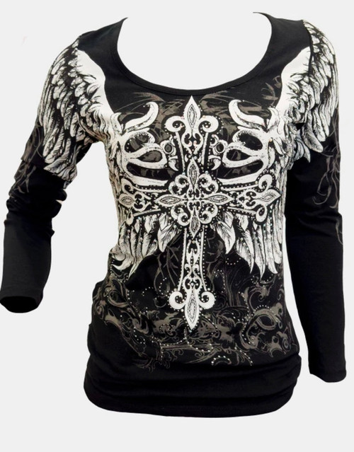 Long sleeve Cross and Wing  