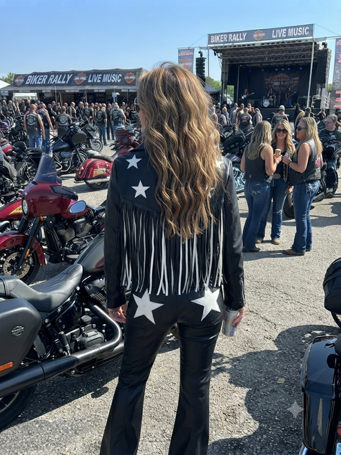 Faux Leather Star Pants