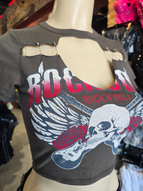RocknRoll Skull top