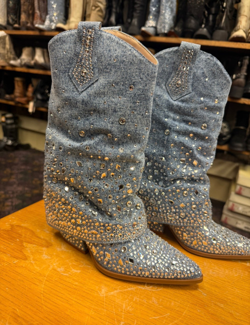 Embellished Denim Boot