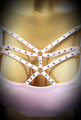 Baby Pink, Light Pink, Spider Bra, Bra, Crystals, Rhinestones, Bling, Onesexybikerchick