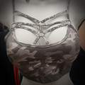  OSBC 100% Swarovski Grey Camo Spider Bra 